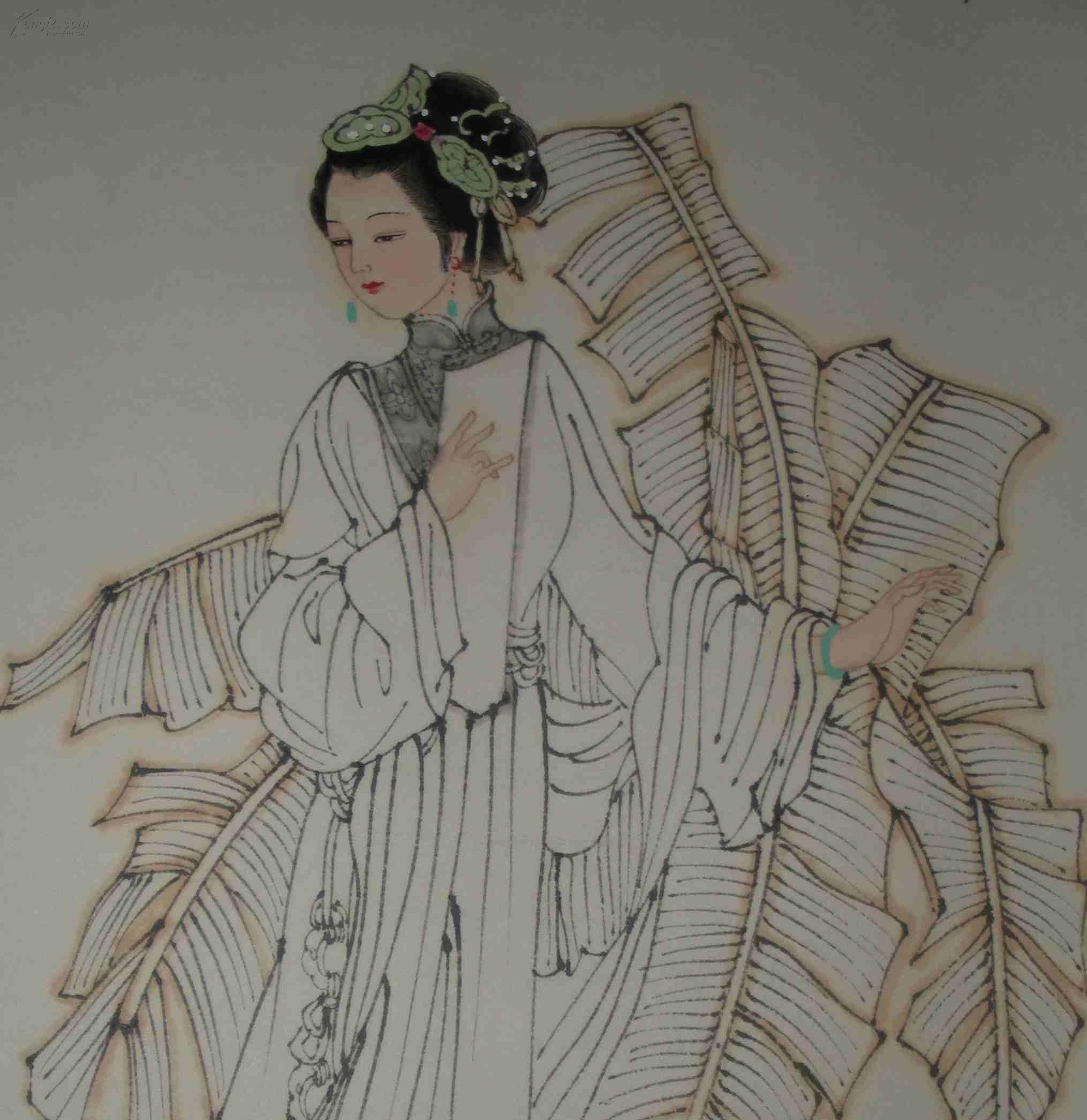 国家一级美术师 工笔人物画名家 ◆ 刘春祥 ◆ 工笔淡彩《金陵十二