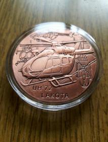 美国空军著名UH-72攻击直升机纪念币
